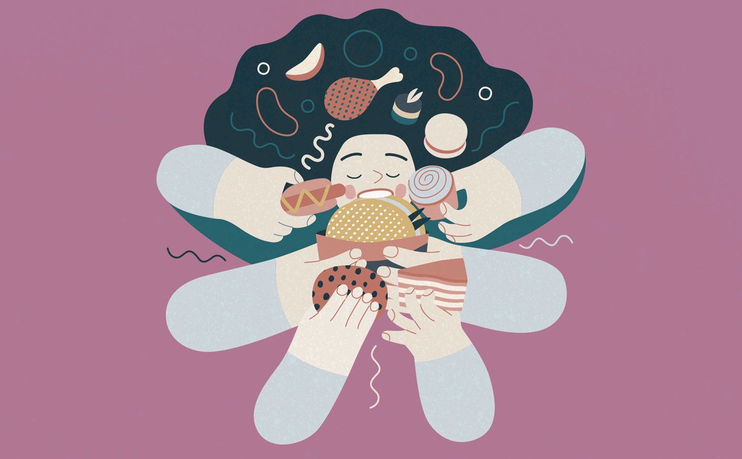 hyperphagie illustration nourriture femme