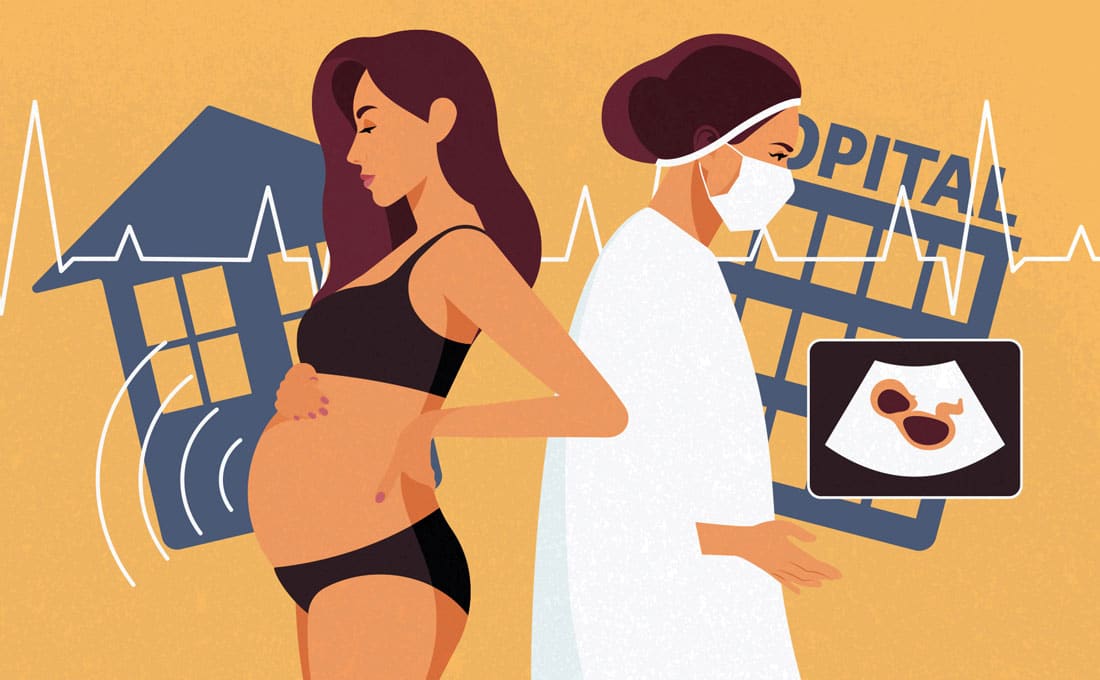 télémonitoring fœtal à domicile, les sages-femmes peuvent suivre à distance le rythme cardiaque du bébé et les contractions de la maman, évitant ainsi hospitalisation ou déplacements fréquents