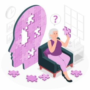 Illustration de la notion d'Alzheimer _ Vecteur Premium